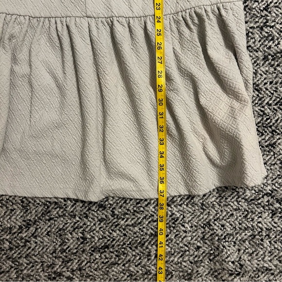 Free People Gray Sleeveless V-Neck Drop Waist Mini Oversized Dress Textured - Picture 6 of 12